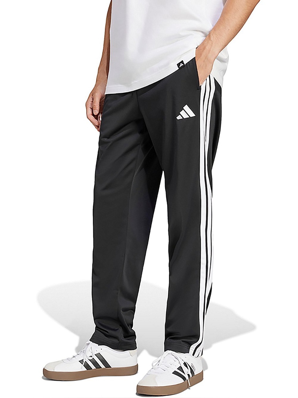 Men’s Black & White Adidas Track Pants